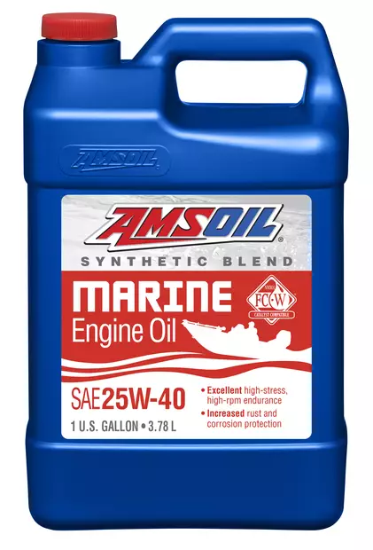 Amsoil 25W-40 Synthetic-Blend Marine Engine Oil 3,78L - Marin oljor - 55-652-004 - 1