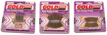 GOLDFREN Bromsbelägg 187 Ceramic Carbon S33 - Motocross bromsbelägg - 46-12-187-4 - 1