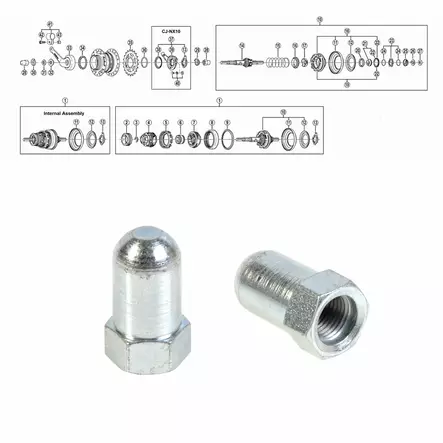 Kupolmutter 3/8" - Baknav Shimano 7-v - 60574 - 2