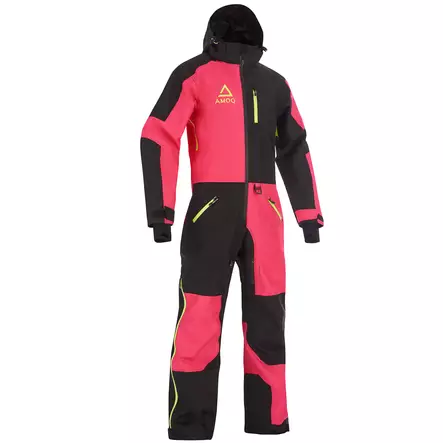 AMOQ Void V2 dam snöskoteroverall, svart/rosa/gul - Skoteroveraller - 645-24150164 - 1