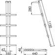 Osculati, DIVER telescopic ladder 4 steps black - Däcksbeslag och tillbehör - M49-552-04 - 3