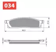 GOLDFREN Bromsbelägg 034 Ceramic Carbon S33 - Motocross bromsbelägg - 46-12-034-4 - 1