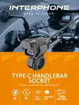 Interphone Handlebar Power Supply With Type C For Motorcycles - MC Mobil och tablet tillbehör - 297-2374 - 2