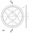 Supersprox / JT Rear sprocket 1843.54 - Motocross bakdrev - 27-2-1843-54 - 1