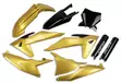 UFO Plastic kit 6-parts KTM SX/SXF125-450 23-.. Gold/Black - Motocross plastsats - 650-K529-024 - 1