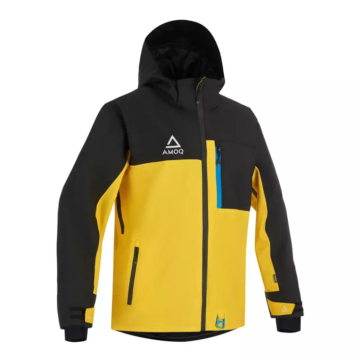 AMOQ Dynamic fodrad snöskoterjacka, svart/gul - Skoterjackor - 645-26060204 - 1
