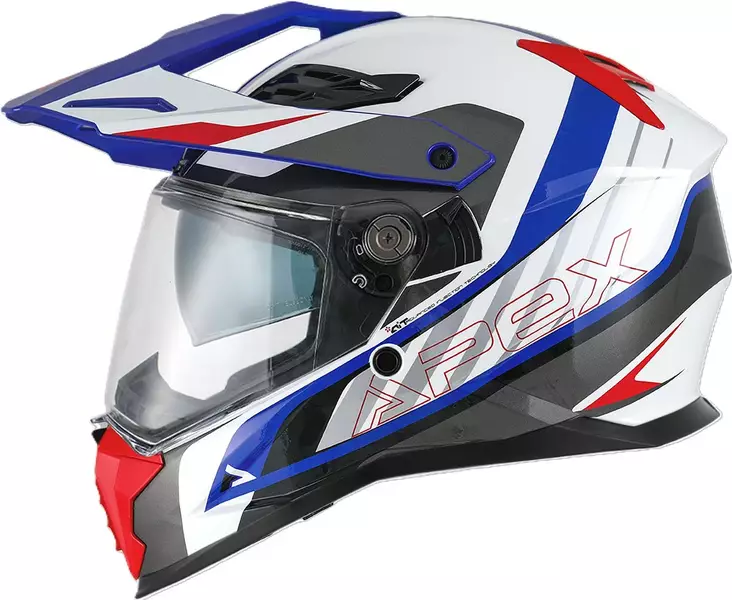 AMOQ Hjälm AI100 Mojave vit/röd/blå - Adventure-hjälmar - 745-25204 - 1