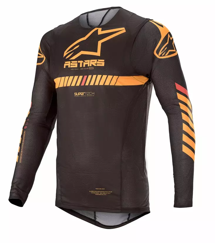 Alpinestars Supertech Tröja Svart/Orange/Röd Fluo - Crosströjor - D271974 - 1