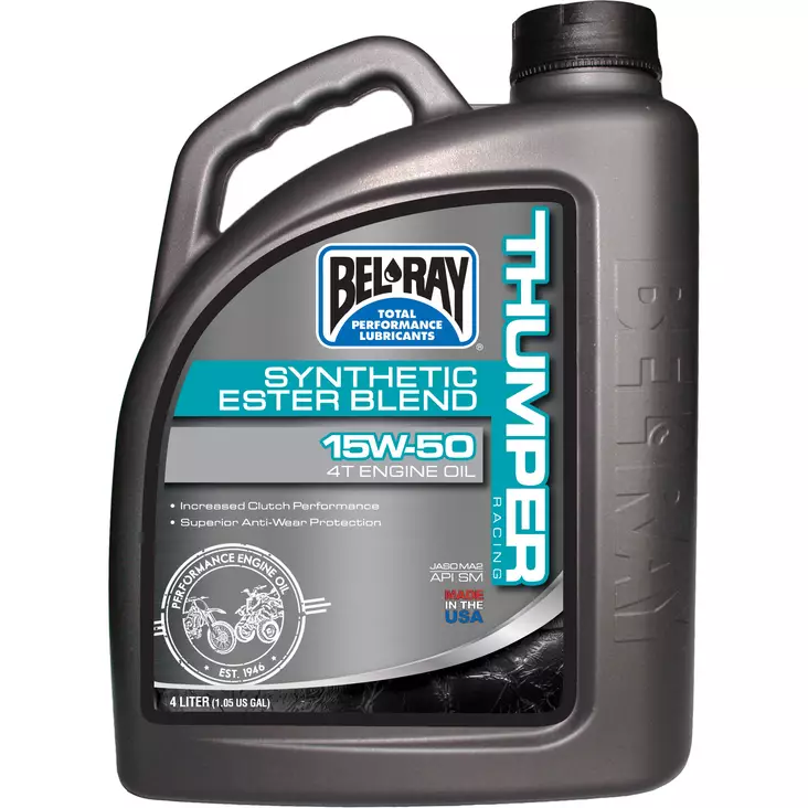 Bel-Ray Thumper Racing 10W-40 Synthetic Ester Blend 4T Engine Oil 4L - 4-T Motoroljor - 55-818-004 - 1