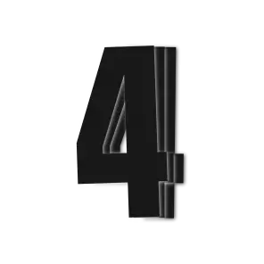 Blackbird siffror svart 3st/sats 16x7,5cm #4 - Motocross nummerdekaler - 381-5048-20-4 - 1