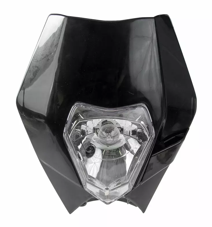 Forte Framlamppa-Frontkåpa, Universal / KTM, Svart, ink. Gummilänkar - Framlyktor - 306-79704 - 1