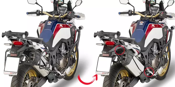 Givi Sidväskhållare Rapid release för MONOKEY® CRF1000L 16- - MC Väskhållare - 322-PLR1144 - 1