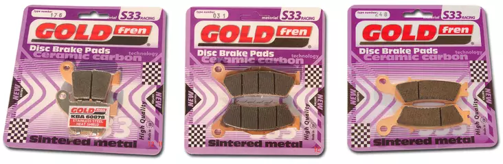 GOLDFREN Bromsbelägg 187 Ceramic Carbon S33 - Motocross bromsbelägg - 46-12-187-4 - 1