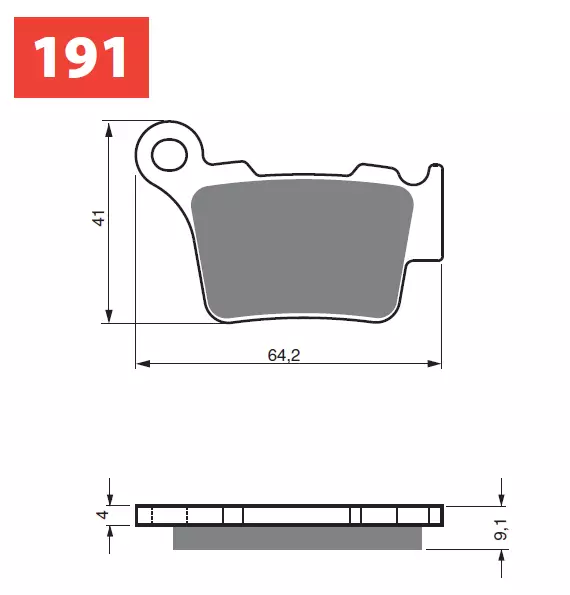 GOLDFREN Bromsbelägg 191 Ceramic Carbon S33 - Motocross bromsbelägg - 46-12-191-4 - 1