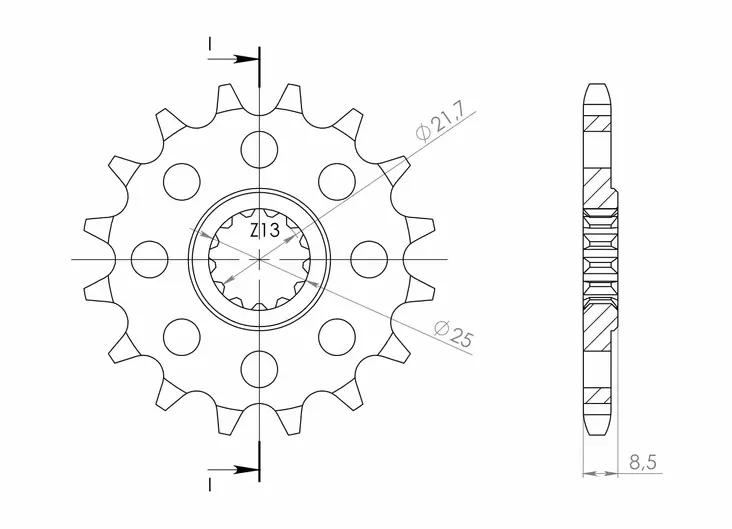 Supersprox / JT Front sprocket 1537.14 - MC Framdrev - 27-1-1537-14 - 1