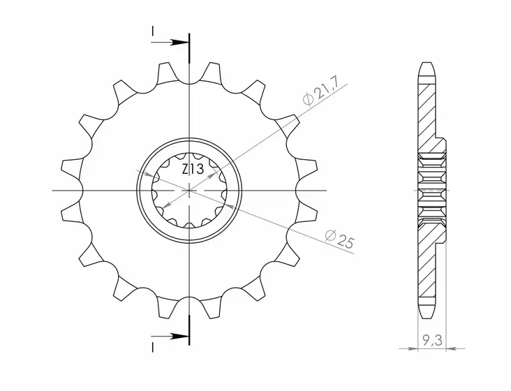 Supersprox / JT Front sprocket 1539.14 - MC Framdrev - 27-1-1539-14 - 1