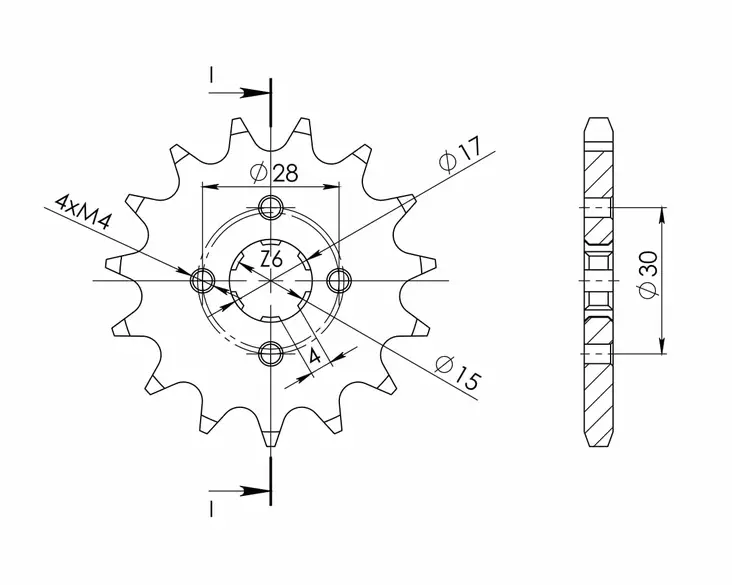 Supersprox / JT Front sprocket 253.14 - MC Framdrev - 27-1-253-14 - 1