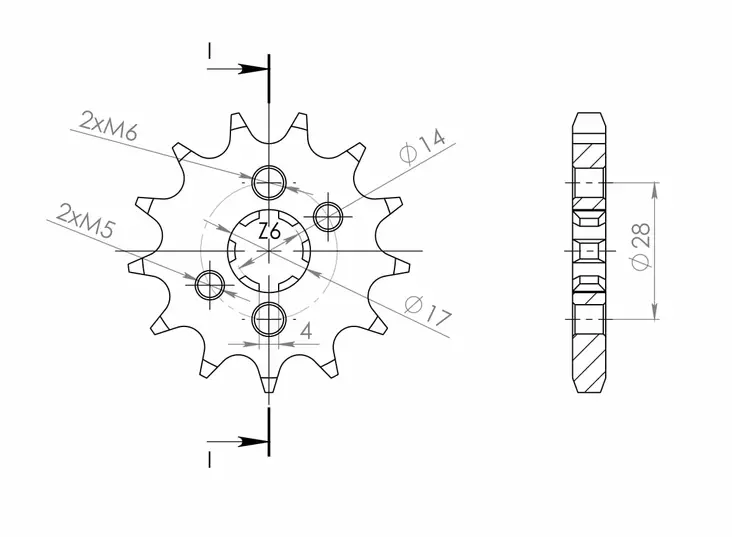 Supersprox / JT Front sprocket 277.14 - MC Framdrev - 27-1-277-14 - 1
