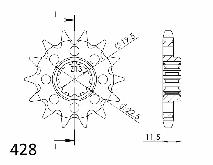 Supersprox / JT Front sprocket 409.14 - MC Framdrev - 27-1-409-14 - 1