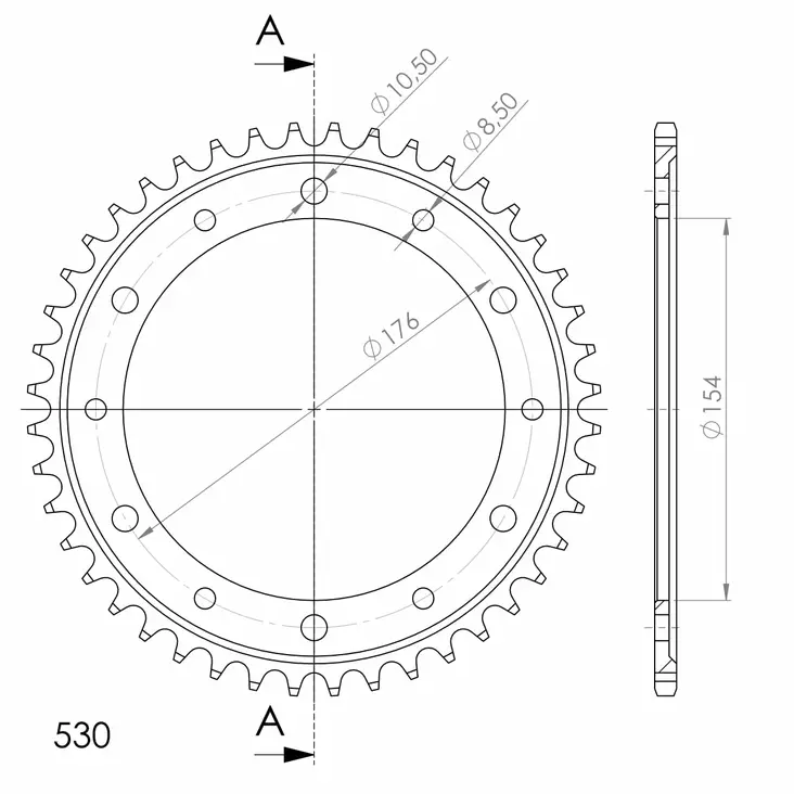 Supersprox / JT Rear sprocket 1340,44 - MC Bakdrev - 27-2-1340-44 - 1