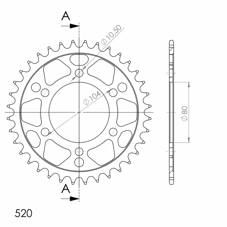 Supersprox / JT Rear sprocket 1478.34 - MC Bakdrev - 27-2-1478-34 - 1