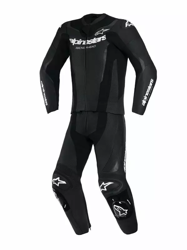 Kaksiosainen nahkapuku Alpinestars GP Force V2, Musta - MC skinnställ - D528974 - 1