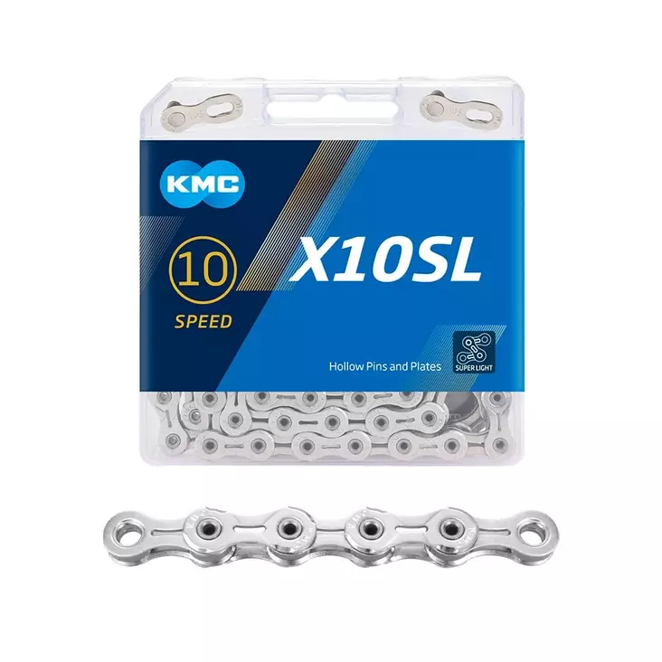 Kedja KMC X10SL, 10-delad, silver, 114L - Kedjor med 10 växlar - BX10SLN14 - 2