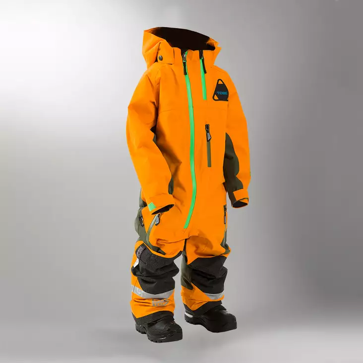 Skoteroverall Tobe Novus Junior, orange/grön - Skoterutrustning för barn - 632-99218-009-104 - 1