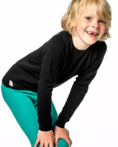 Woolpower Crewneck 200 kids, svart - Underställ - 582-8485-104 - 1
