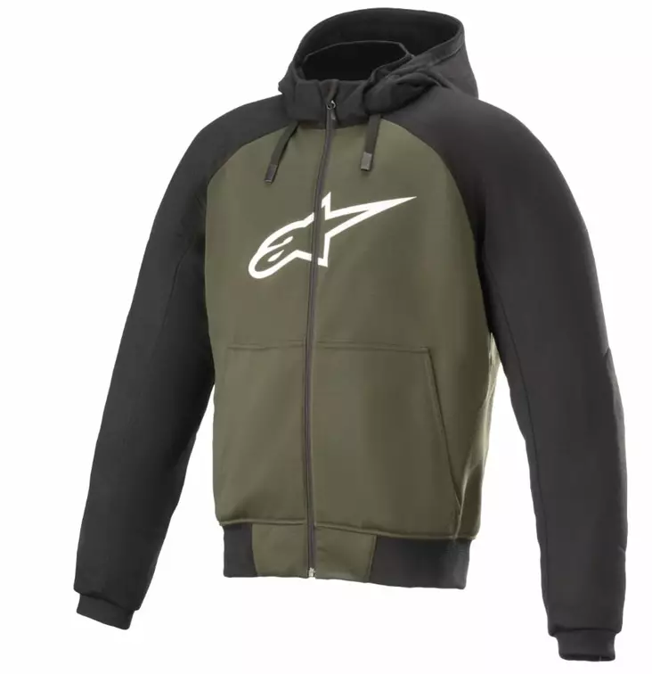 Hoodie Alpinestars Chrome Sport, svart/grön - MC jackor - D373494 - 1
