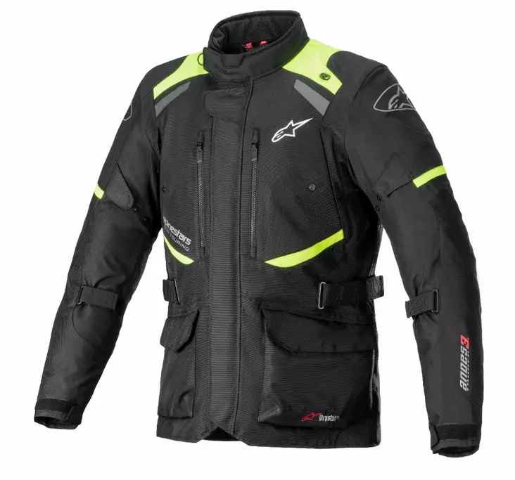 Textiljacka Alpinestars Andes V3 Drystar, svart/gul - MC jackor - D398174 - 1