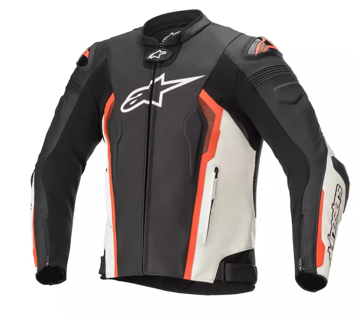 Skinnjacka Alpinestars Missile V2, svart/vit/röd - MC skinnjackor - D397764 - 1