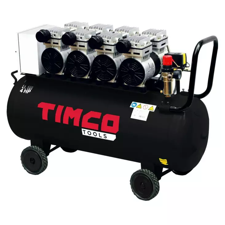 Öljytön kompressori Timco 4X1HP 100L - Kompressorer - 103071174 - 1