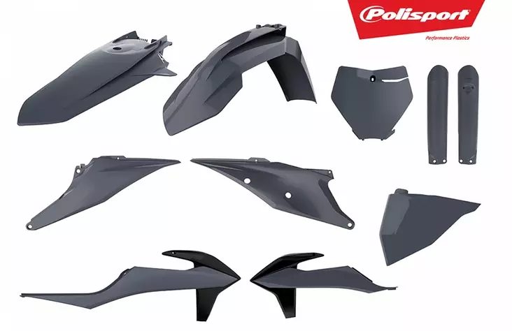 Polisport plastkit SX/SX-F 2019-22, Nardo Grå - Motocross plastsats - 178-90814 - 1
