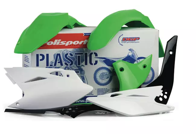 Polisport plastic kit KX250F 13-15 black - Motocross plastsats - 178-90544 - 1