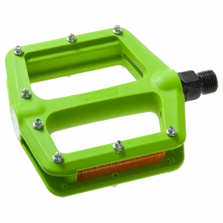 Pedal 9/16" Cavo Flat/BMX, polyamid limegrön, utbytbara pinnar - MTB pedaler - 47-144 - 1