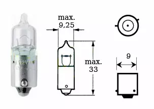 Glödlampa 12v H6w Bax 9s - MC Glödlampor - 12-71634 - 1
