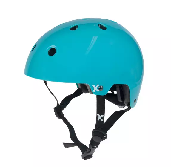 Cykelhjälm GTX BMX, 54-58 cm, glänsande turkos, med justeringsband - Cykelhjälmar - 93124 - 1