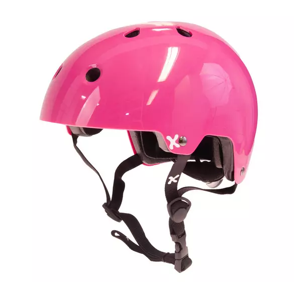 Cykelhjälm GTX BMX Junior, 48-54 cm, glänsande rosa, med justeringsband - Cykelhjälmar - 93114 - 1