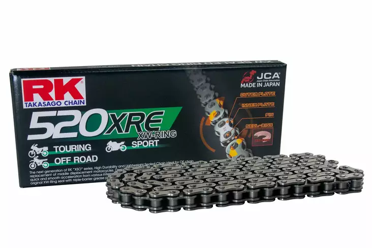 RK 520XRE XW-ringchain +CL (kedjelås.) - MC Kedjor - 282-520195-124 - 1