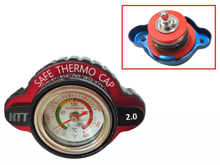 Sixty5 Radiator Cap with temp cauge 2.0bar Ho/Ka/Su/Ya - Motocross kylare - 394-10104 - 1