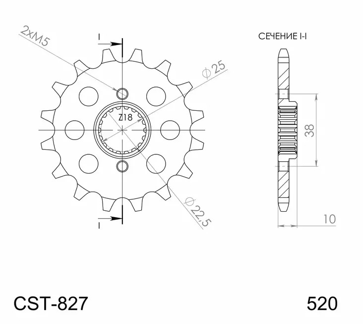 Supersprox Front Sprocket Husqvarna z14 - MC Framdrev - 27-1-827-14 - 0
