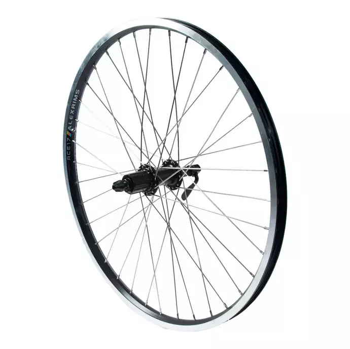 Bakre hjul 24" 18-507 SHIMANO Acera Center Lock. 8/9/10 snabbkoppling. Alex ACE 17 - Fälgar bak kassett - 59124 - 1