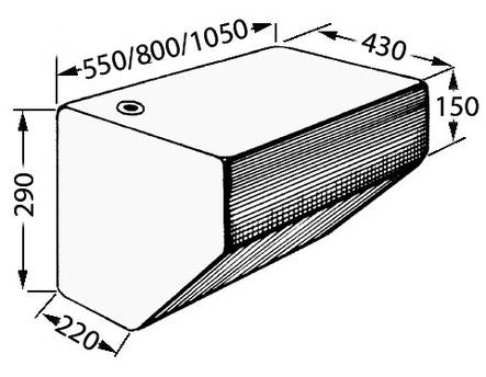 Rigid water tank 70 l - Vattenbehållare - M52-195-75 - 2