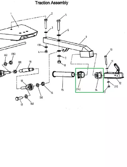 Bronco Nylon bussning till drag till slaghack 77-12490 - ATV Arbetsmaskiner - 77-12490-25 - 1