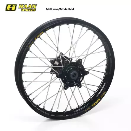 Haan wheel YZF450 09-.. 19-2,15 Black Rim - Blue Hub - Motocross fälgsats - 540-15621-635 - 1
