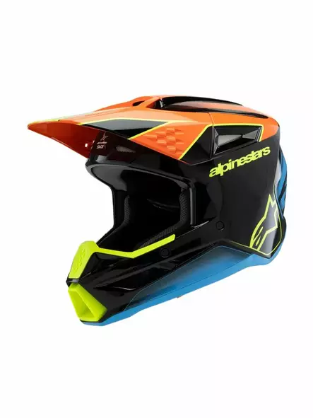 Crosshjälm Alpinestars SM3 Fray, svart/orange/gul fluo - Barns crosshjälmar - D495415 - 1