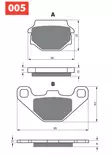 GOLDFREN Bromsbelägg 005 Ceramic Carbon AD - Motocross bromsbelägg - 46-12-005 - 1