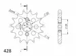 Supersprox / JT Front sprocket 425.15 - MC Framdrev - 27-1-425-15 - 1