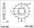 Tec-X Framdrev, 15 tänder (420), Minarelli AM6 - Framhjul - 27-0085-15 - 1